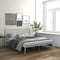 vidaXL - Bedframe - metaal - wit - 200x200 - cm