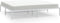 vidaXL - Bedframe - metaal - wit - 200x200 - cm