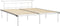 vidaXL - Bedframe - metaal - wit - 200x200 - cm