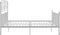 vidaXL - Bedframe - metaal - wit - 200x200 - cm