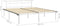 vidaXL - Bedframe - metaal - wit - 200x200 - cm
