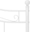 vidaXL - Bedframe - metaal - wit - 200x200 - cm