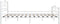 vidaXL - Bedframe - metaal - wit - 200x200 - cm