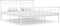 vidaXL - Bedframe - metaal - wit - 200x200 - cm