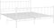 vidaXL - Bedframe - metaal - wit - 200x200 - cm