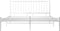 vidaXL - Bedframe - metaal - wit - 200x200 - cm