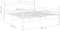 vidaXL - Bedframe - metaal - wit - 200x200 - cm