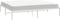 vidaXL - Bedframe - metaal - wit - 200x200 - cm