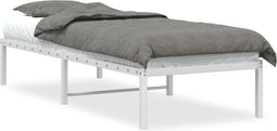 vidaXL - Bedframe - metaal - wit - 80x200 - cm