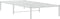 vidaXL - Bedframe - metaal - wit - 90x190 - cm