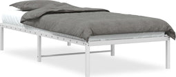 vidaXL - Bedframe - metaal - wit - 90x200 - cm