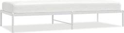 vidaXL - Bedframe - metaal - wit - 90x200 - cm