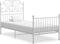vidaXL - Bedframe - metaal - wit - 90x200 - cm