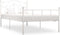 vidaXL - Bedframe - metaal - wit - 90x200 - cm