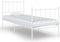 vidaXL - Bedframe - metaal - wit - 90x200 - cm