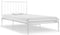 vidaXL - Bedframe - metaal - wit - 90x200 - cm