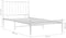 vidaXL - Bedframe - metaal - wit - 90x200 - cm