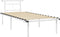 vidaXL - Bedframe - metaal - wit - 90x200 - cm