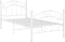 vidaXL - Bedframe - metaal - wit - 90x200 - cm