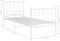 vidaXL - Bedframe - metaal - wit - 90x200 - cm