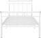 vidaXL - Bedframe - metaal - wit - 90x200 - cm
