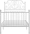 vidaXL - Bedframe - metaal - wit - 90x200 - cm