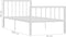 vidaXL - Bedframe - metaal - wit - 90x200 - cm