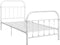 vidaXL - Bedframe - metaal - wit - 90x200 - cm