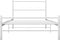 vidaXL - Bedframe - metaal - wit - 90x200 - cm