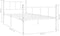 vidaXL - Bedframe - metaal - wit - 90x200 - cm