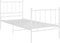 vidaXL - Bedframe - metaal - wit - 90x200 - cm