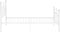 vidaXL - Bedframe - metaal - wit - 90x200 - cm
