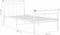 vidaXL - Bedframe - metaal - wit - 90x200 - cm
