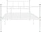 vidaXL - Bedframe - metaal - wit - 90x200 - cm