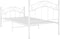 vidaXL - Bedframe - metaal - wit - 90x200 - cm