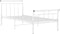vidaXL - Bedframe - metaal - wit - 90x200 - cm