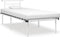 vidaXL - Bedframe - metaal - wit - 90x200 - cm