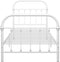 vidaXL - Bedframe - metaal - wit - 90x200 - cm