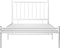 vidaXL - Bedframe - metaal - wit - 90x200 - cm