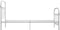 vidaXL - Bedframe - metaal - wit - 90x200 - cm