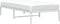 vidaXL - Bedframe - metaal - wit - 90x200 - cm