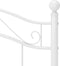 vidaXL - Bedframe - metaal - wit - 90x200 - cm