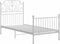 vidaXL - Bedframe - metaal - wit - 90x200 - cm