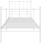 vidaXL - Bedframe - metaal - wit - 90x200 - cm