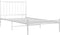 vidaXL - Bedframe - metaal - wit - 90x200 - cm