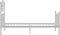vidaXL - Bedframe - metaal - wit - 90x200 - cm
