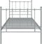 vidaXL - Bedframe - metaal - wit - 90x200 - cm