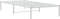 vidaXL - Bedframe - metaal - wit - 90x200 - cm