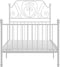 vidaXL - Bedframe - metaal - wit - 90x200 - cm