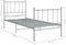 vidaXL - Bedframe - metaal - wit - 90x200 - cm